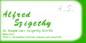 alfred szigethy business card