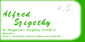 alfred szigethy business card
